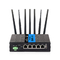 Black Stable 4G Din Rail WiFi Router RS232 RS485 พร้อมพอร์ต USB