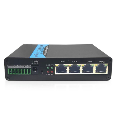 8x เสาอากาศภายนอก 5G เราเตอร์อุตสาหกรรม DC 12V/2A WPA2 WEP WPA